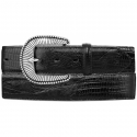 Men's Black Lizard Dress Belt