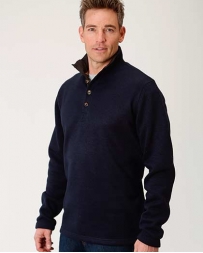 Stetson® Men's Henley Sweater Navy