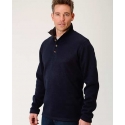 Stetson® Men's Henley Sweater Navy