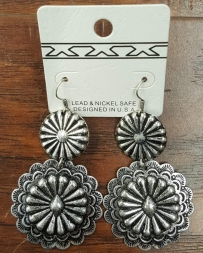 Cindy Smith® Ladies' Silver Concho Earrings