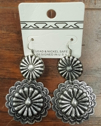 Cindy Smith® Ladies' Silver Concho Earrings