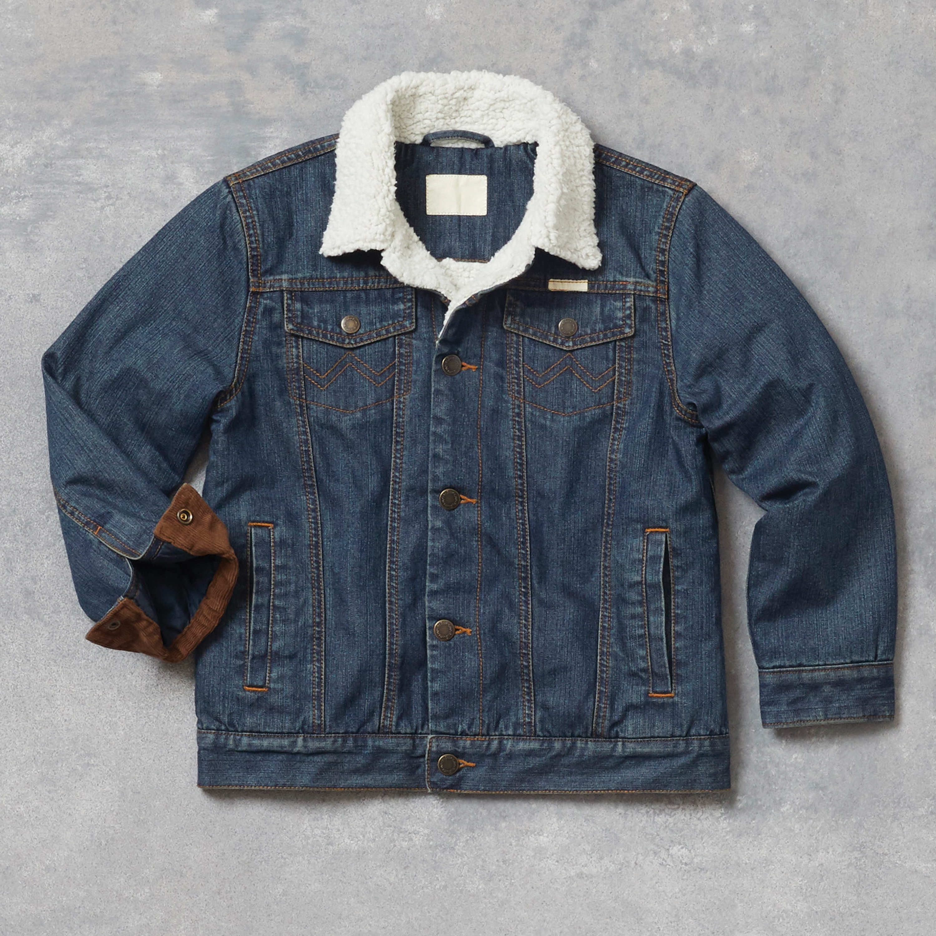 jean jacket lined with sherpa