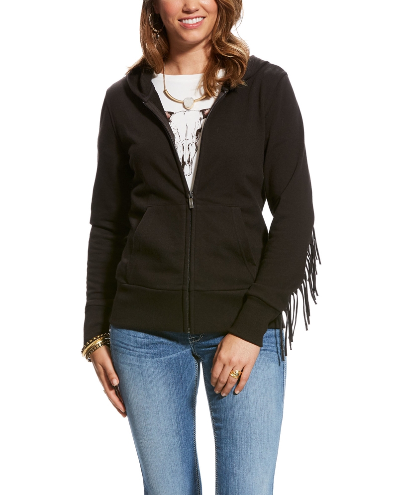 fringe hoodie