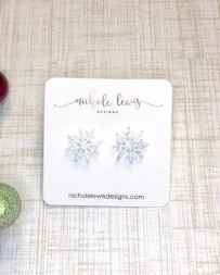 Nichole Lewis® Ladies' Snowflake Studs