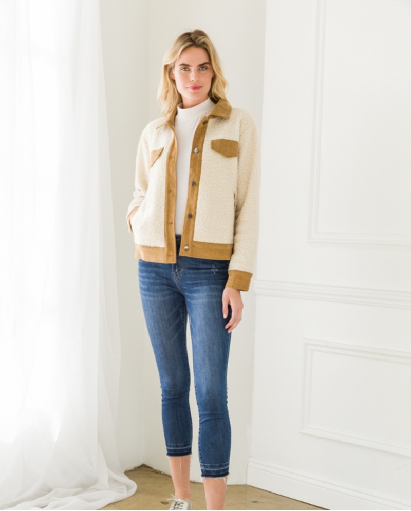 womens trucker jacket sherpa