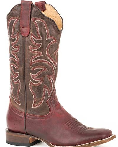 Roper Ladies Frozen Burnish Wine Boot Fort Brands