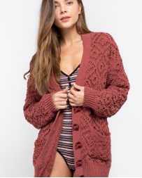 POL Clothing® Ladies' Diamond Knit Cardigan