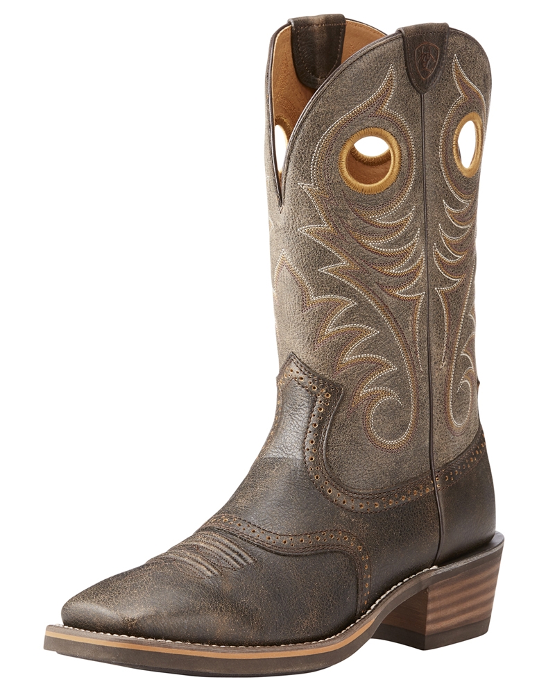 ariat heritage roughstock wide square toe