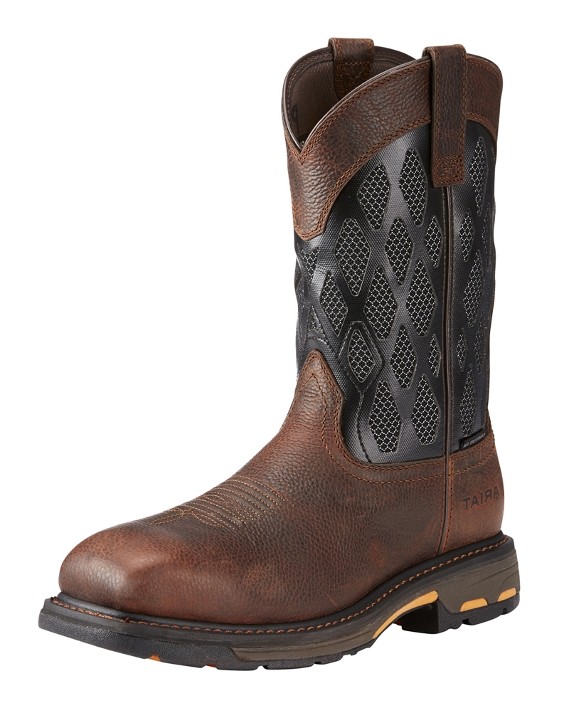 ariat men's workhog xt venttek bold composite toe work boots