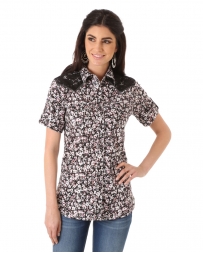 Wrangler® Ladies' S/S Floral w/ Snaps Top