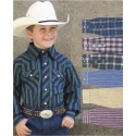 Wrangler® Boys' Assorted Western Snap Plaid Shirts