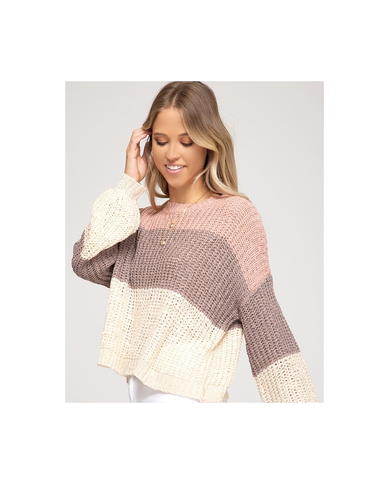 block sweater
