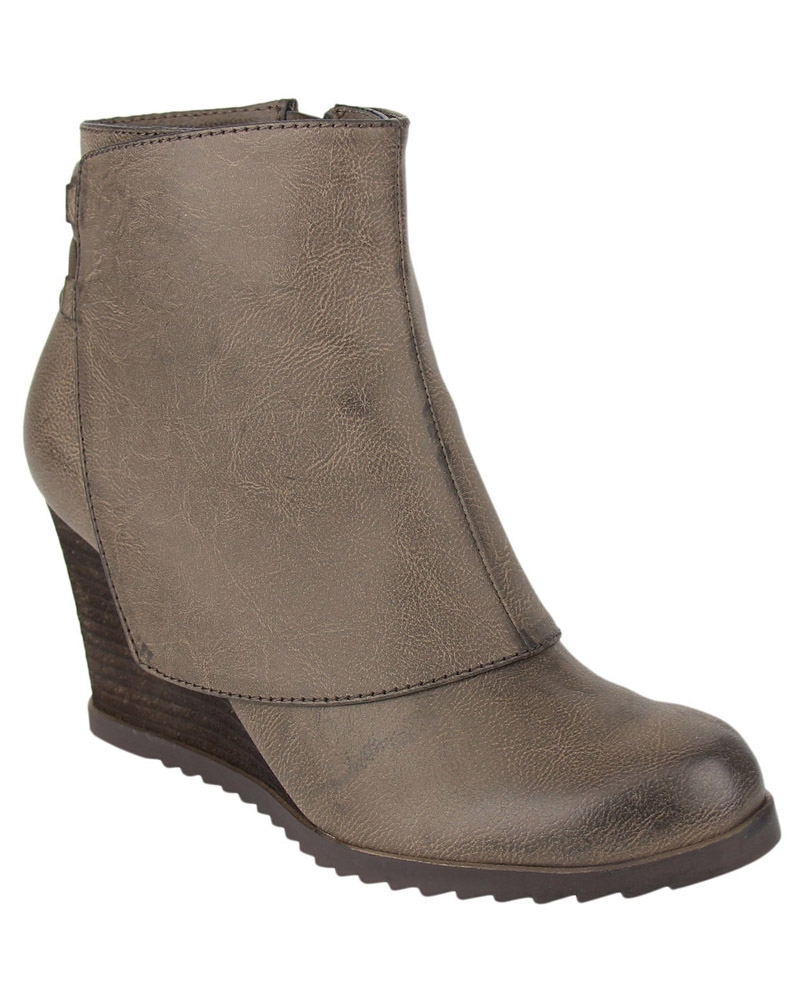 ladies wedge boots