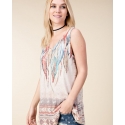 Vocal® Ladies' Feather Print And Stone Tank