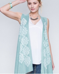 Vocal® Ladies' Greeen Suede Lace Vest