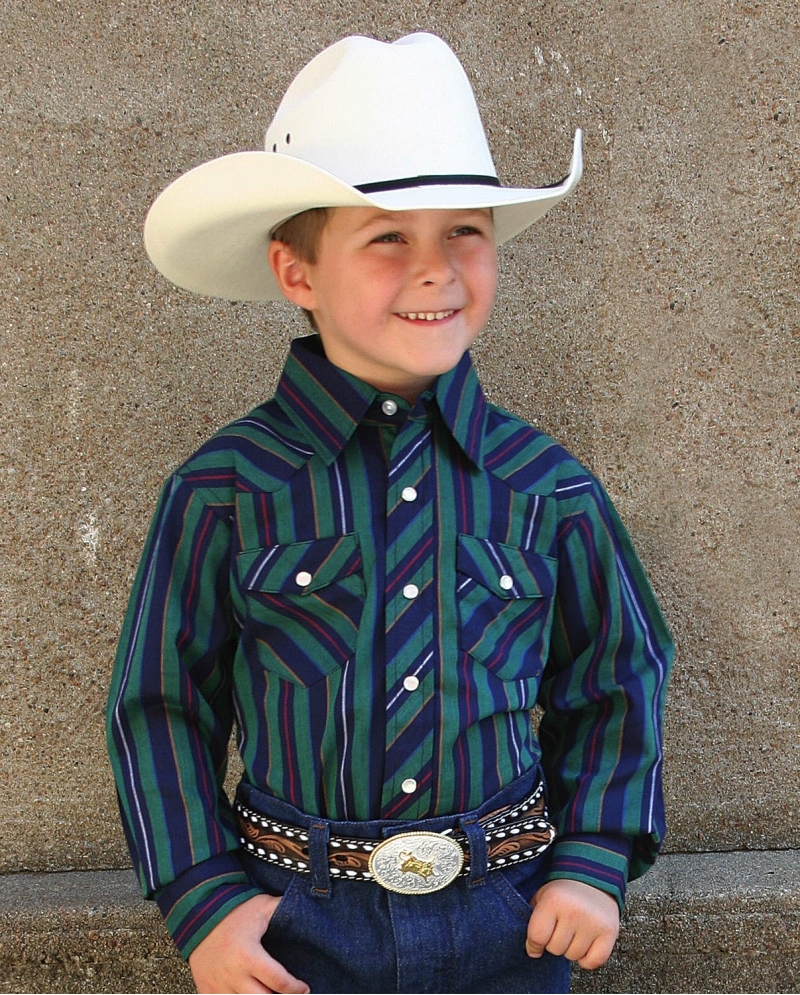 Wrangler® Boys' Assorted Western Snap Stripe Shirts - Fort Brands