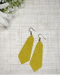 Nichole Lewis® Ladies' Gemma Yellow Triangle Earrings