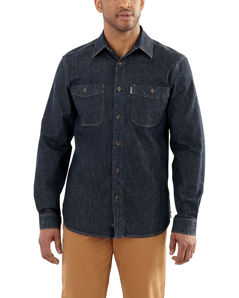 carhartt denim shirt