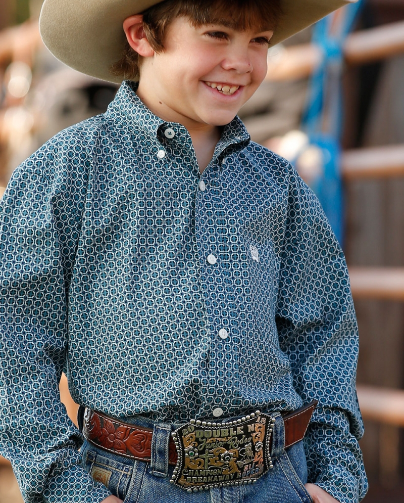 Cinch Boys Big Long Sleeve Printe D Shirt