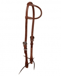 Berlin Custom Leather® Rolled One Ear Headstall with Floral Buckle