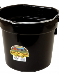 DuraFlex® 20 qt. Flatback Bucket - Black