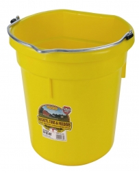 DuraFlex® 20 qt. Flatback Bucket - Yellow