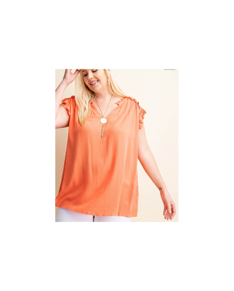 ruffled cap sleeves