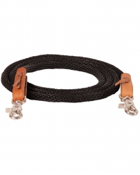 Mustang Manufacturing® Round Braided Trail Rein - Black