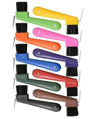 Tough 1® Hoof Pick with Brush - Assorted Colors