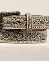 Ariat® Ladies' Tooled Leaf W/Silver Glitter Belt