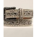 Ariat® Ladies' Tooled Leaf W/Silver Glitter Belt