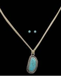 Silver Strike® Ladies' Turquoise Necklace And Earring Set