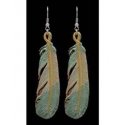 3D Belt Company® Ladies' Painted Leather Feather Earrings