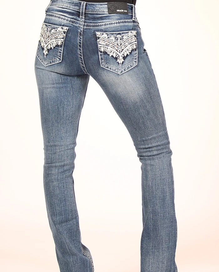 ladies western jeans