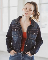 Grace in LA Girls' Denim Jacket Med Wash