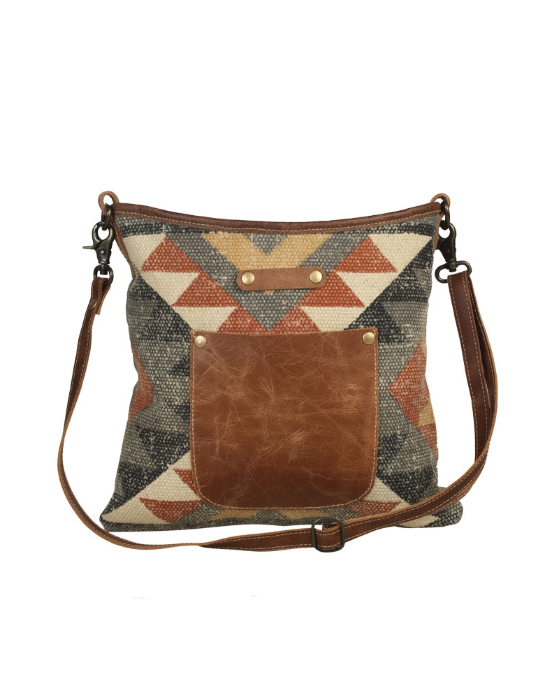 Myra Bag Dove Upcycled Canvas | Cowhide shoulder bag, Shoulder handbags,  Bags