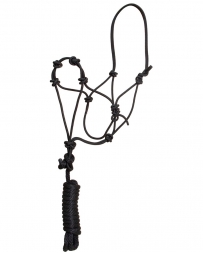 Mustang Manufacturing® Secure Rope Halter and Lead - Black