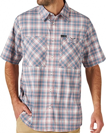 Wrangler® Men's ATG Hike SS Plaid Shirt - Fort Brands