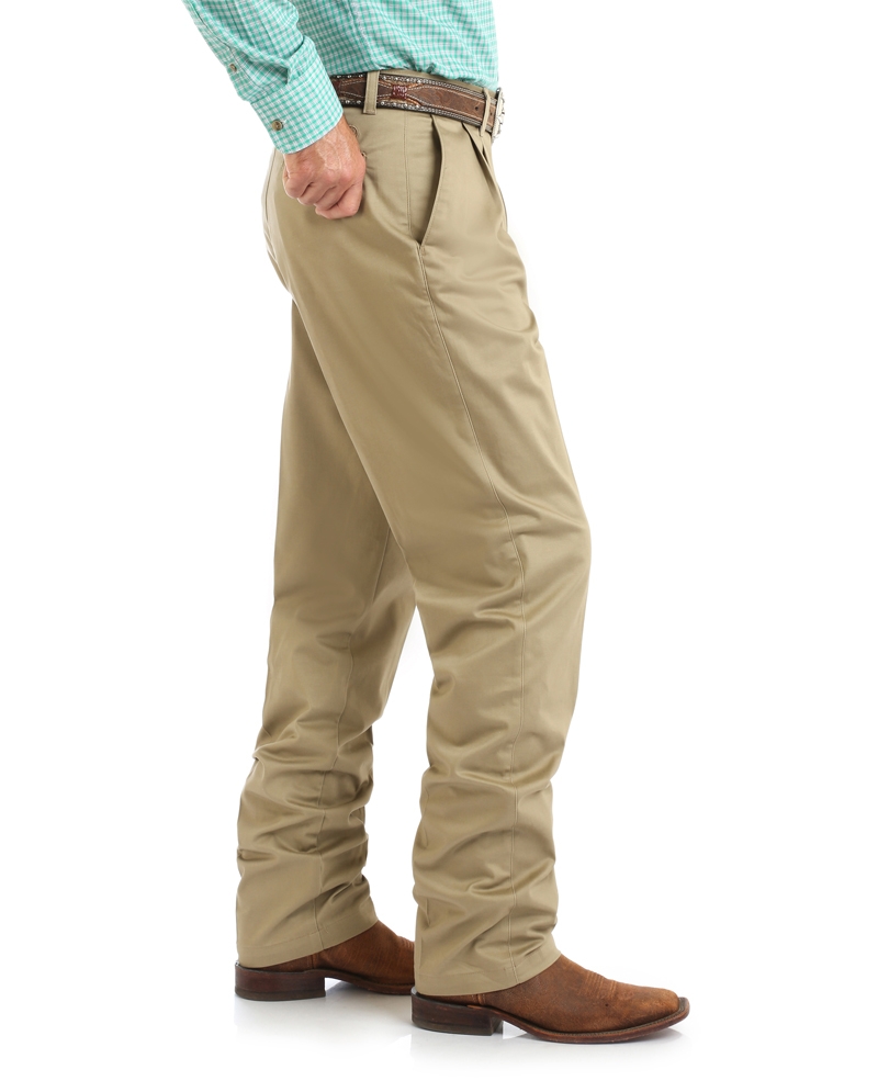 Wrangler® Men's Riata Pleat Front Casual Khaki - Fort Brands