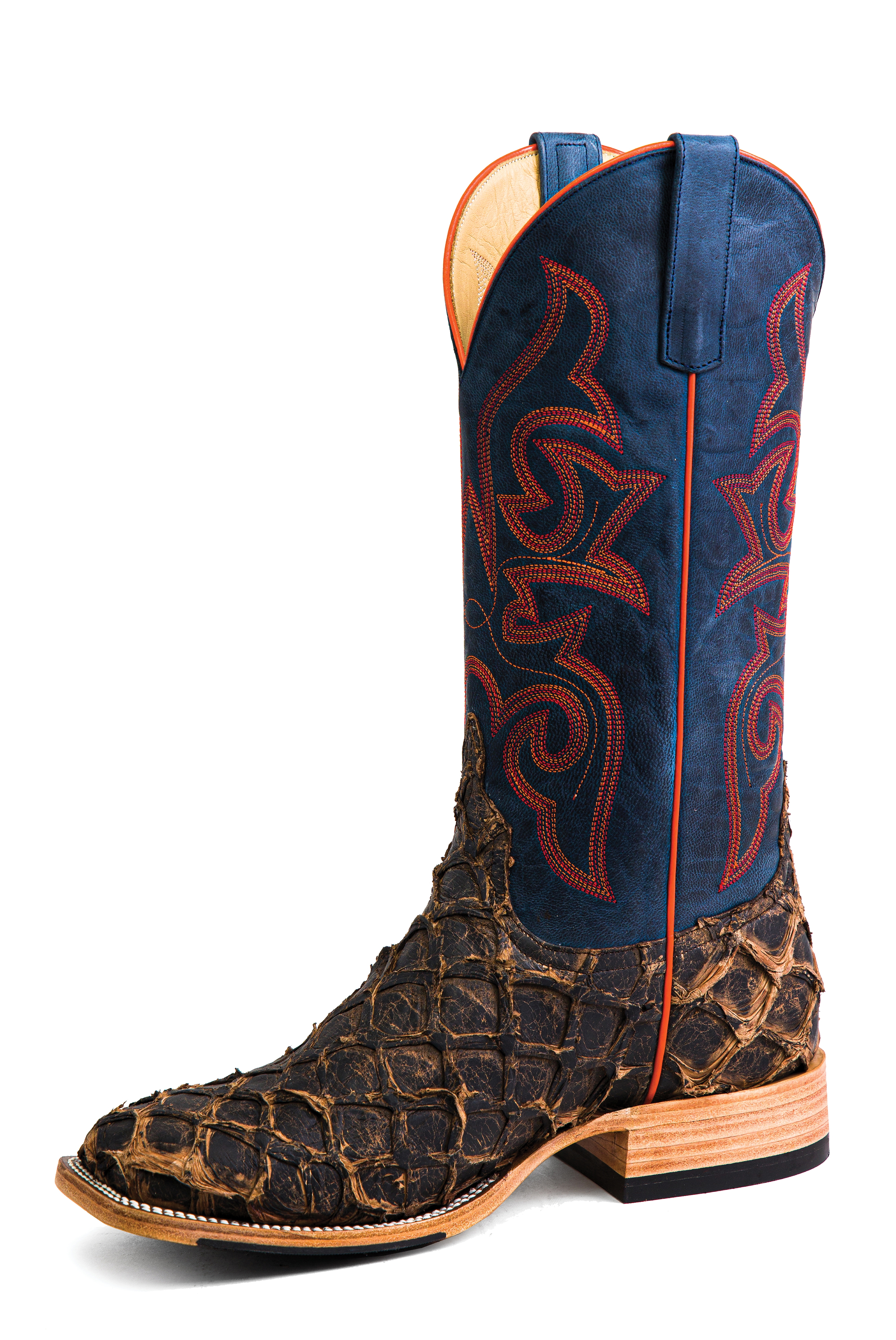 blue pirarucu boots