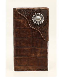 Ariat® Men's Brown Croc Rodeo Wallet