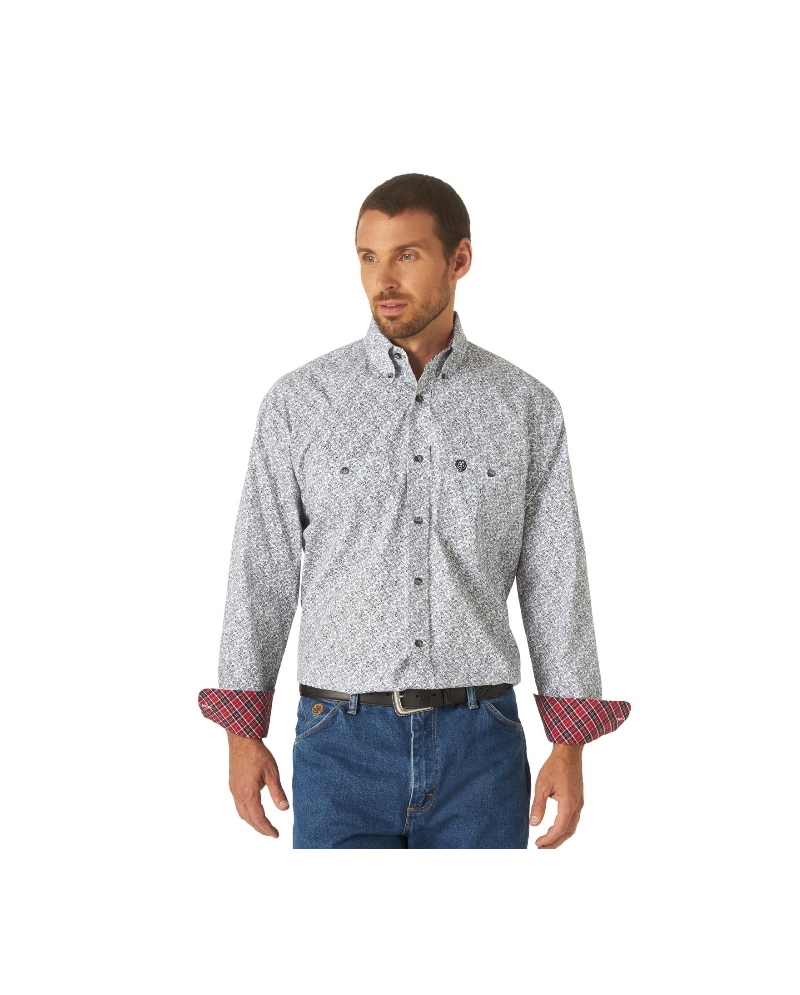 LS Button Down Print Shirt 