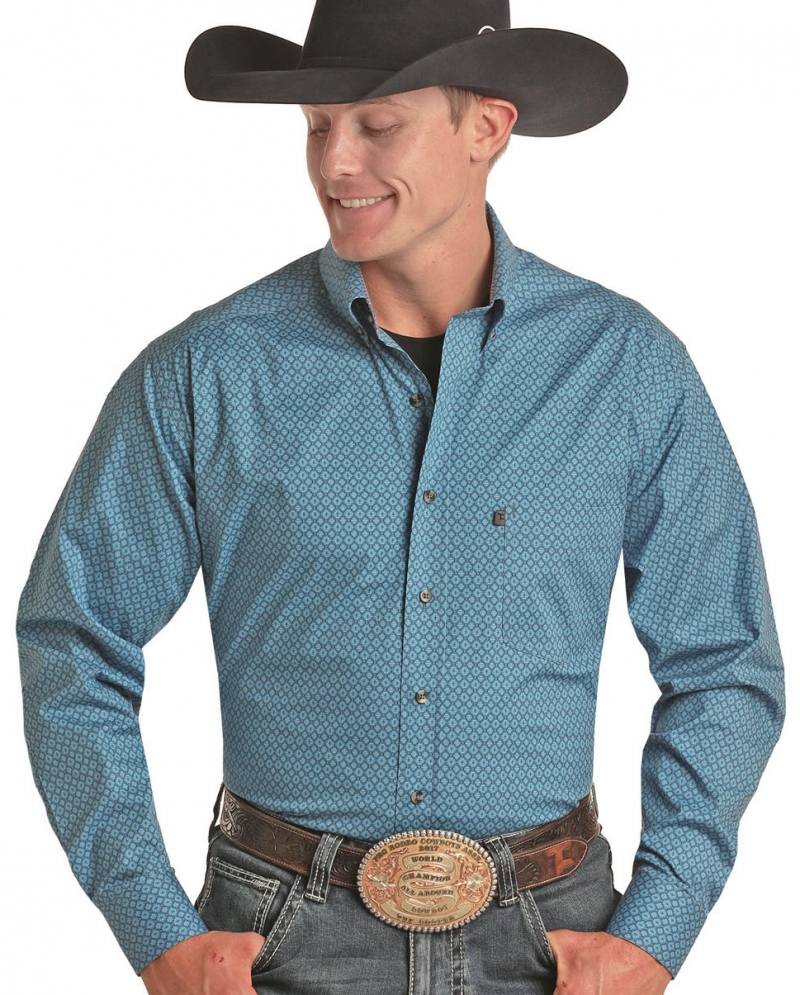 Tuf Cooper Collection by Panhandle® Men's Performance Poplin Print Shirt Fort Brands