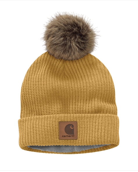 Ladies' Fleece Lined Pom Pom Hat 
