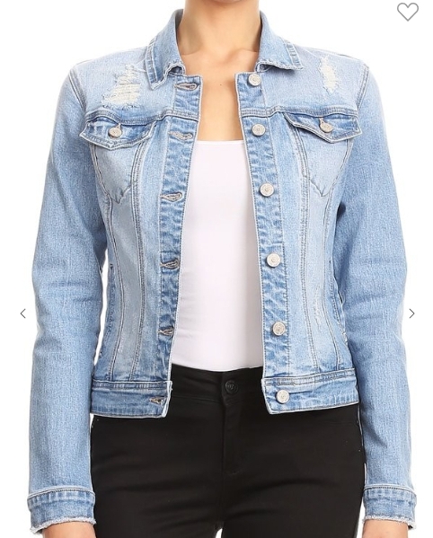 fitted denim jacket womens
