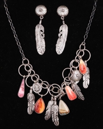 Ladies' Feather Stone Charmer Set