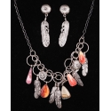 Ladies' Feather Stone Charmer Set