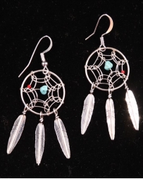 Ladies' Silver Dream Catcher Earrings