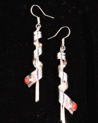 Ladies' Zuni Twist Red Jasper Earrings