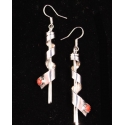 Ladies' Zuni Twist Red Jasper Earrings